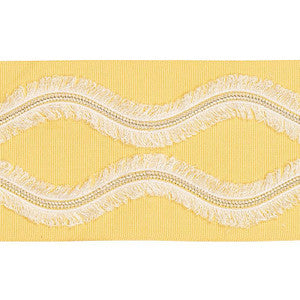 Ogee Embroidered Tape Yellow 74333 by Schumacher Designer Trim