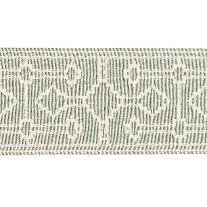 Filbert Tape Aqua 75286 by Schumacher Designer Trim Natura 4.88" - Swanky Fabrics -