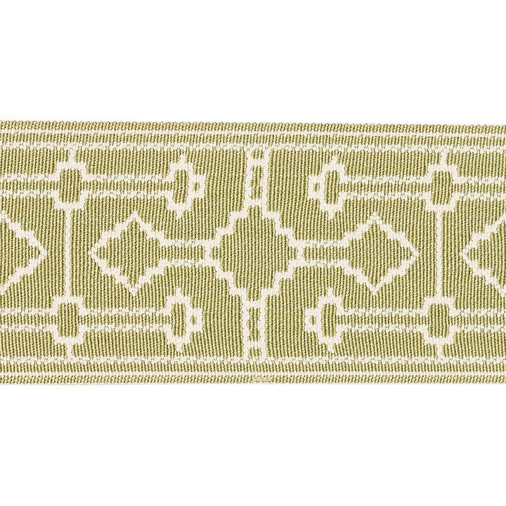 Filbert Tape Green 75287 by Schumacher Designer Trim Natura 4.88" - Swanky Fabrics -