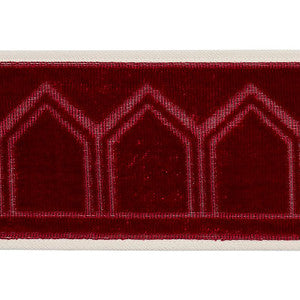 Vizier Velvet Tape Ruby 75735 by Schumacher Designer Trim