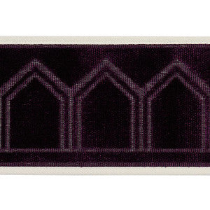 Vizier Velvet Tape Aubergine 75736 by Schumacher Designer Trim