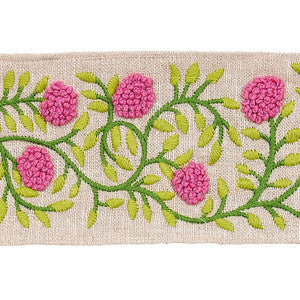 Ashoka Tape Orchid & Green 76295 by Schumacher Designer Trim