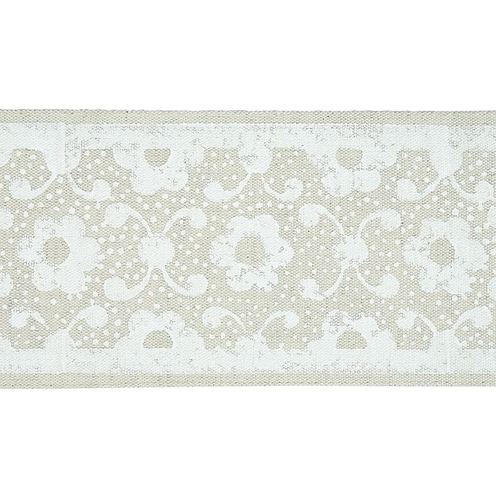 Brinda Hand Blocked Tape Ivory 79120 by Schumacher Designer Trim Jacaranda - Swanky Fabrics -