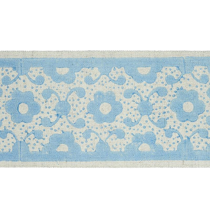 Brinda Hand Blocked Tape Sky 79121 by Schumacher Designer Trim Jacaranda - Swanky Fabrics -