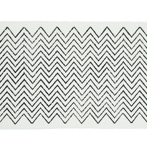 Leora Hand Blocked Tape Charcoal 79650 by Schumacher Designer Trim