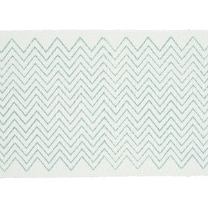 Leora Hand Blocked Tape Sky 79651 by Schumacher Designer Trim