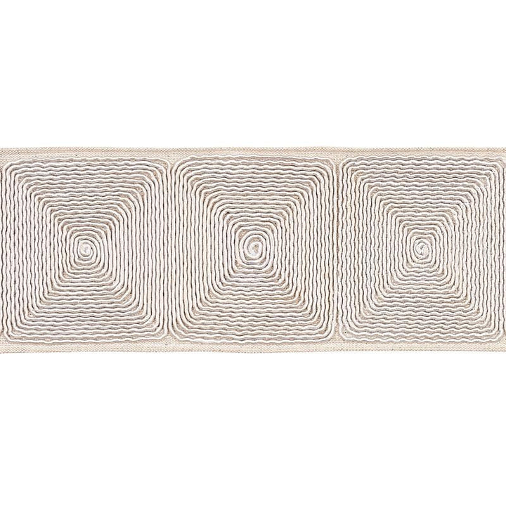Nautilina Embroidered Tape Natural 79890 by Schumacher Designer Trim Natura 2.71" - Swanky Fabrics -