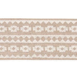 Talitha Tape Ivory On Natural 79920 by Schumacher Designer Trim