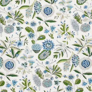 Roca Redonda Blue & Ivory 178773 by Schumacher Designer Fabric