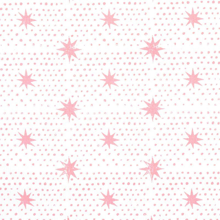 Spot & Star Pink 179162 by Schumacher Designer Fabric Molly Mahon 6.75" - Swanky Fabrics -