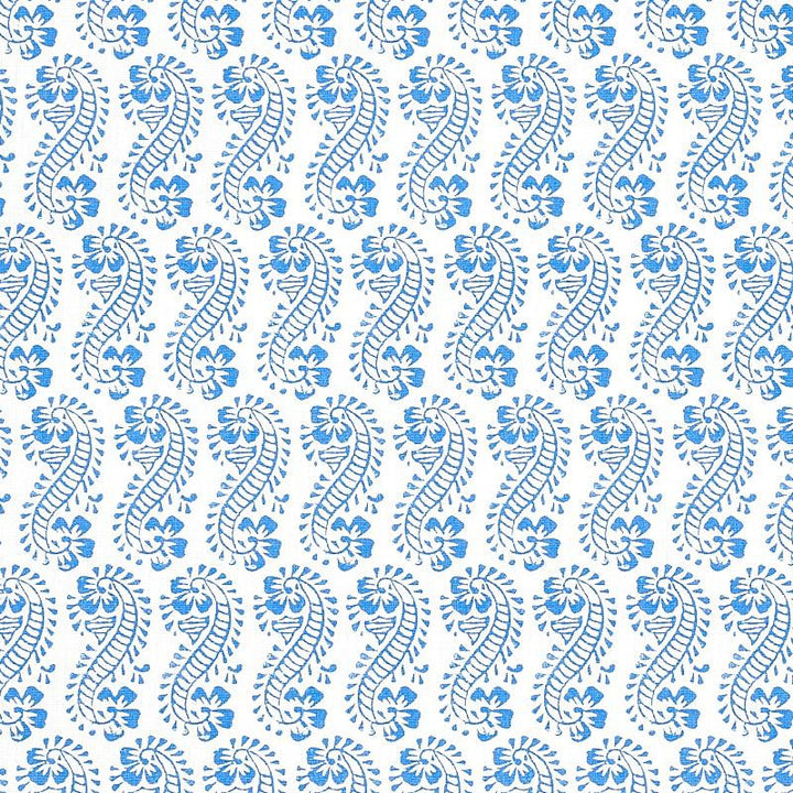 Lani Blue 179180 by Schumacher Designer Fabric Molly Mahon 3.38" - Swanky Fabrics -