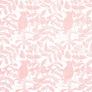 Bird & Bee Pink 179210 by Schumacher Designer Fabric
