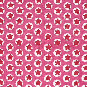 Tuk Tuk Hand Block Print Pink 179220 by Schumacher Designer Fabric