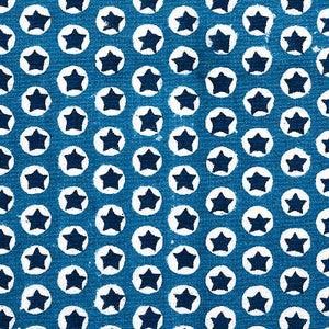 Tuk Tuk Hand Block Print Blue 179222 by Schumacher Designer Fabric