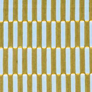 Luna Hand Block Print Khaki 179282 by Schumacher Designer Fabric