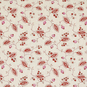 Maryam Vine Pink & Red 179450 by Schumacher Designer Fabric