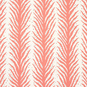 Creeping Fern Print Coral 179482 by Schumacher Designer Fabric