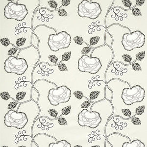 Queen Fruit Chintz Ebony Ivory 179541 by Schumacher Designer Fabric