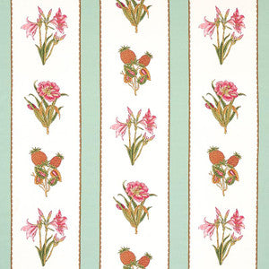 Servilia Stripe Aqua 179640 by Schumacher Designer Fabric
