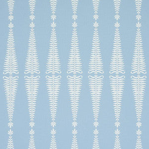 Fern Tree Ivory & Sky 2643884 by Schumacher Designer Fabric