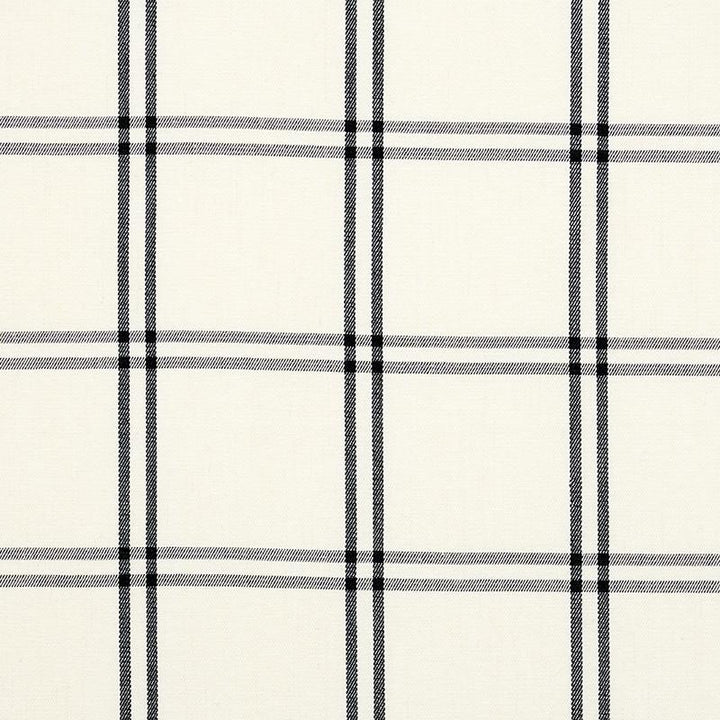 Luberon Plaid Black 55718 by Schumacher Designer Fabric New Traditional 5.38" - Swanky Fabrics -