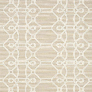 Ziz Embroidery Natural 71934 by Schumacher Designer Fabric