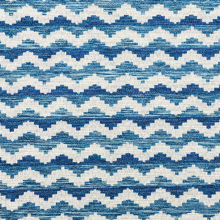 Roebuck Performance Blue 77541 by Schumacher Designer Fabric New Traditional 2.25" - Swanky Fabrics -