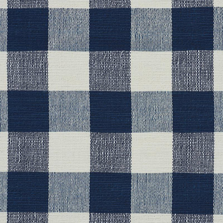 Barnes Performance Check Blue 77550 by Schumacher Designer Fabric New Traditional Ii 6.25" - Swanky Fabrics -