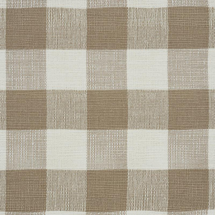 Barnes Performance Check Natural 77551 by Schumacher Designer Fabric New Traditional 6.25" - Swanky Fabrics -