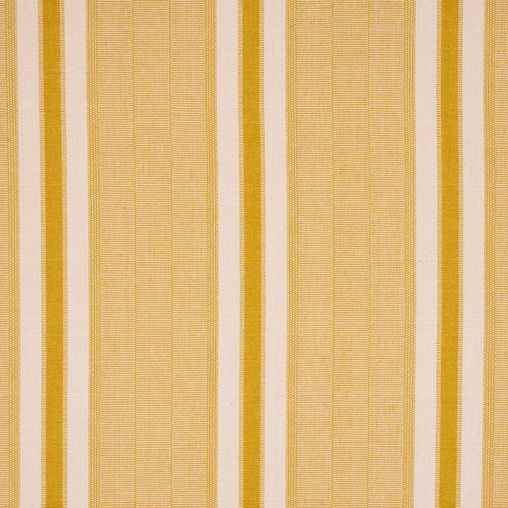 Ipala Hand Woven Stripe Yellow 78833 by Schumacher Designer Fabric A Rum Fellow 9.38" - Swanky Fabrics -