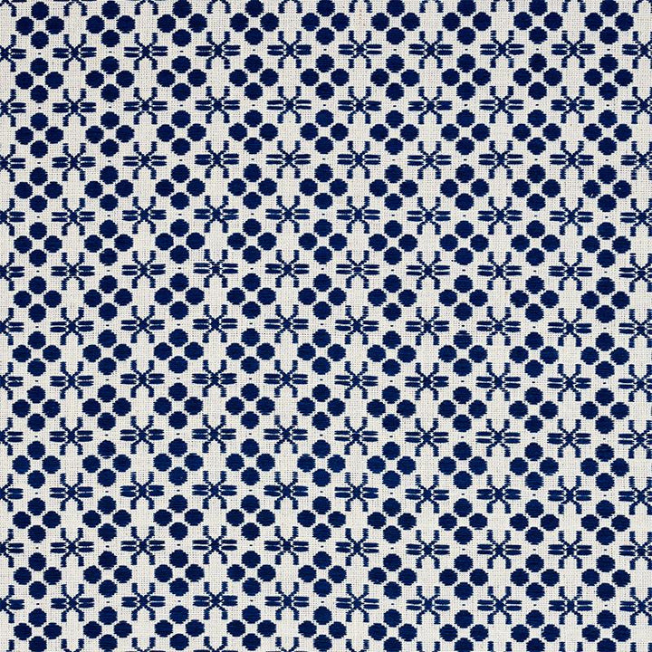 Lempa Hand Woven Indigo 78880 by Schumacher Designer Fabric A Rum Fellow 1.5" - Swanky Fabrics -