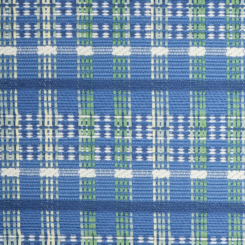 Zealand Check Peacock 79071 by Schumacher Designer Fabric Scandinavian Modern 13.62" - Swanky Fabrics -