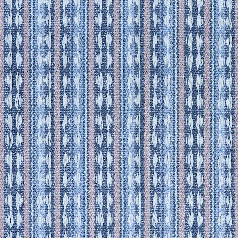 Tarnby Stripe Sky 79080 by Schumacher Designer Fabric Scandinavian Modern 3.75" - Swanky Fabrics -