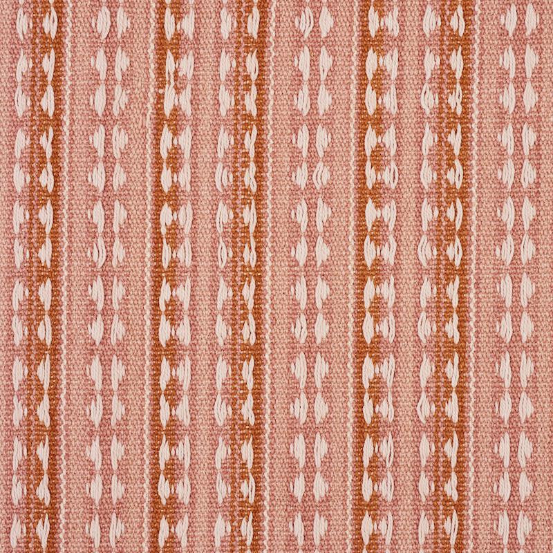 Tarnby Stripe Coral 79082 by Schumacher Designer Fabric Scandinavian Modern 3.75" - Swanky Fabrics -