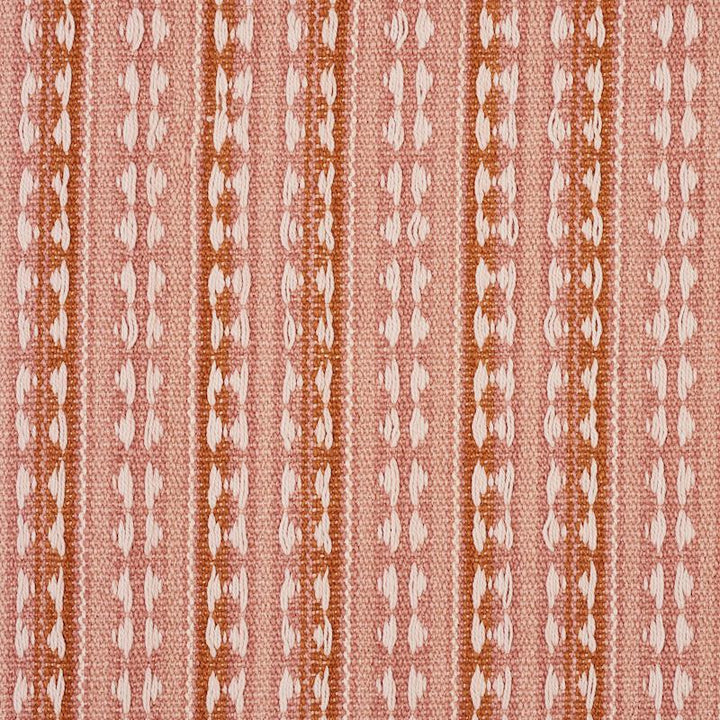 Tarnby Stripe Coral 79082 by Schumacher Designer Fabric Scandinavian Modern 3.75" - Swanky Fabrics -