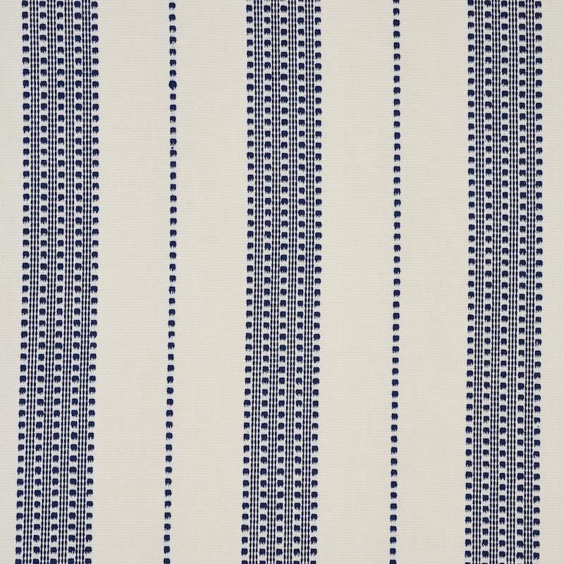 Lubeck Stripe Navy 79090 by Schumacher Designer Fabric Scandinavian Modern - Swanky Fabrics -