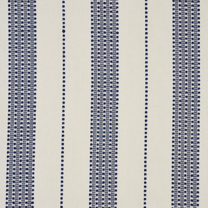 Lubeck Stripe Navy 79090 by Schumacher Designer Fabric Scandinavian Modern - Swanky Fabrics -
