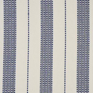 Lubeck Stripe Navy 79090 by Schumacher Designer Fabric