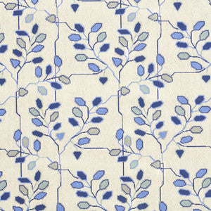 Tumble Weed Pingl Delft Blue 79510 by Schumacher Designer Fabric