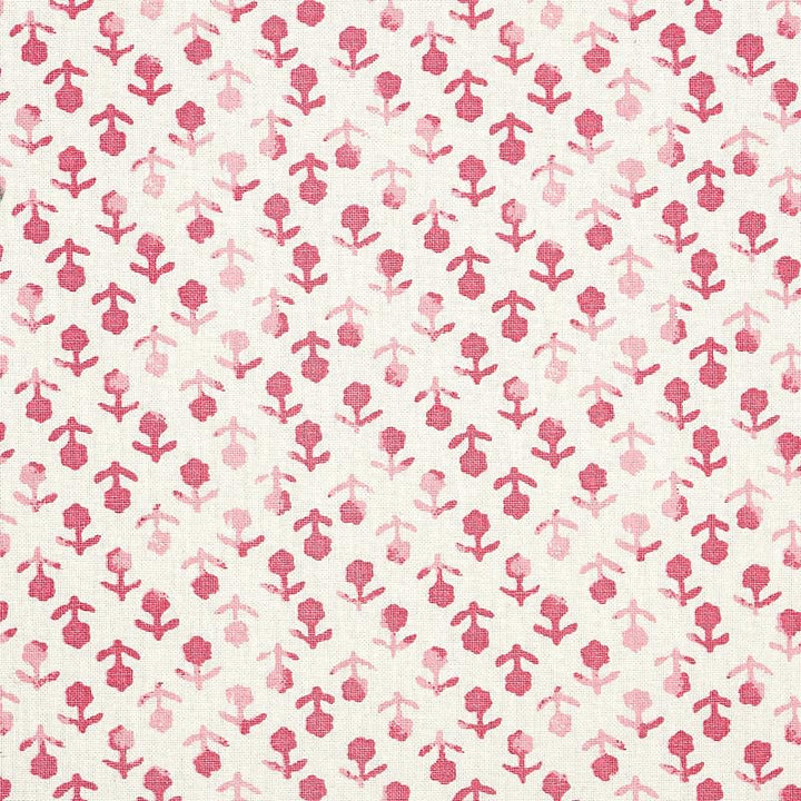 Beatriz Handprint Pink 179350 by Schumacher Designer Fabric Jacaranda 4.38" - Swanky Fabrics -