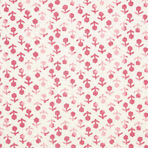 Beatriz Handprint Pink 179350 by Schumacher Designer Fabric