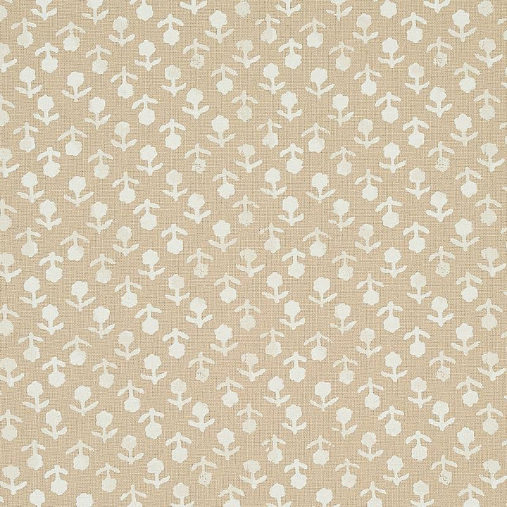 Beatriz Handprint Natural 179352 by Schumacher Designer Fabric Jacaranda 4.38" - Swanky Fabrics -