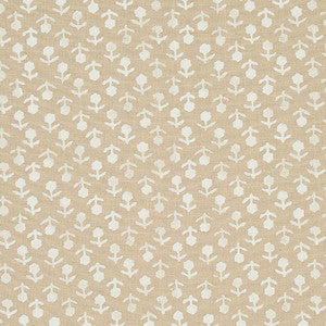 Beatriz Handprint Natural 179352 by Schumacher Designer Fabric