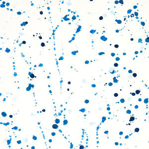 Ink Splash Blue 179711 by Schumacher Designer Fabric