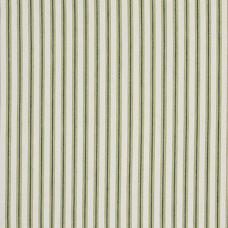 Wellfleet Ticking Stripe Green 60075 by Schumacher Designer Fabric New Traditional - Swanky Fabrics -