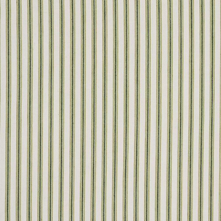 Wellfleet Ticking Stripe Green 60075 by Schumacher Designer Fabric New Traditional - Swanky Fabrics -