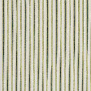 Wellfleet Ticking Stripe Green 60075 by Schumacher Designer Fabric