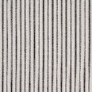 Wellfleet Ticking Stripe Black 60077 by Schumacher Designer Fabric