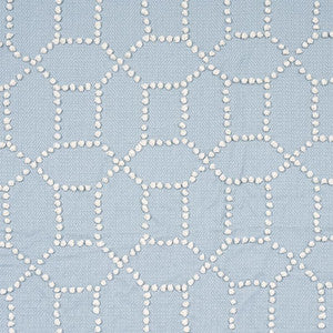 Vento Embroidery Sky 73282 by Schumacher Designer Fabric