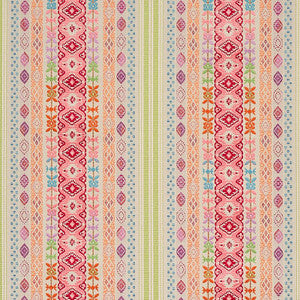 Cosima Embroidery Pink Multi 79682 by Schumacher Designer Fabric